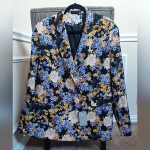 🆕️Elegant Double Breast Floral Women's Blazer- 3X